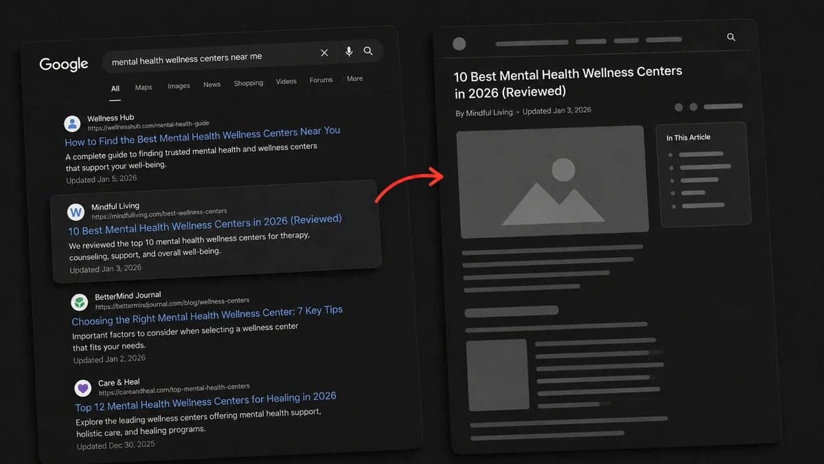 Get found by people searching for wellness services near them