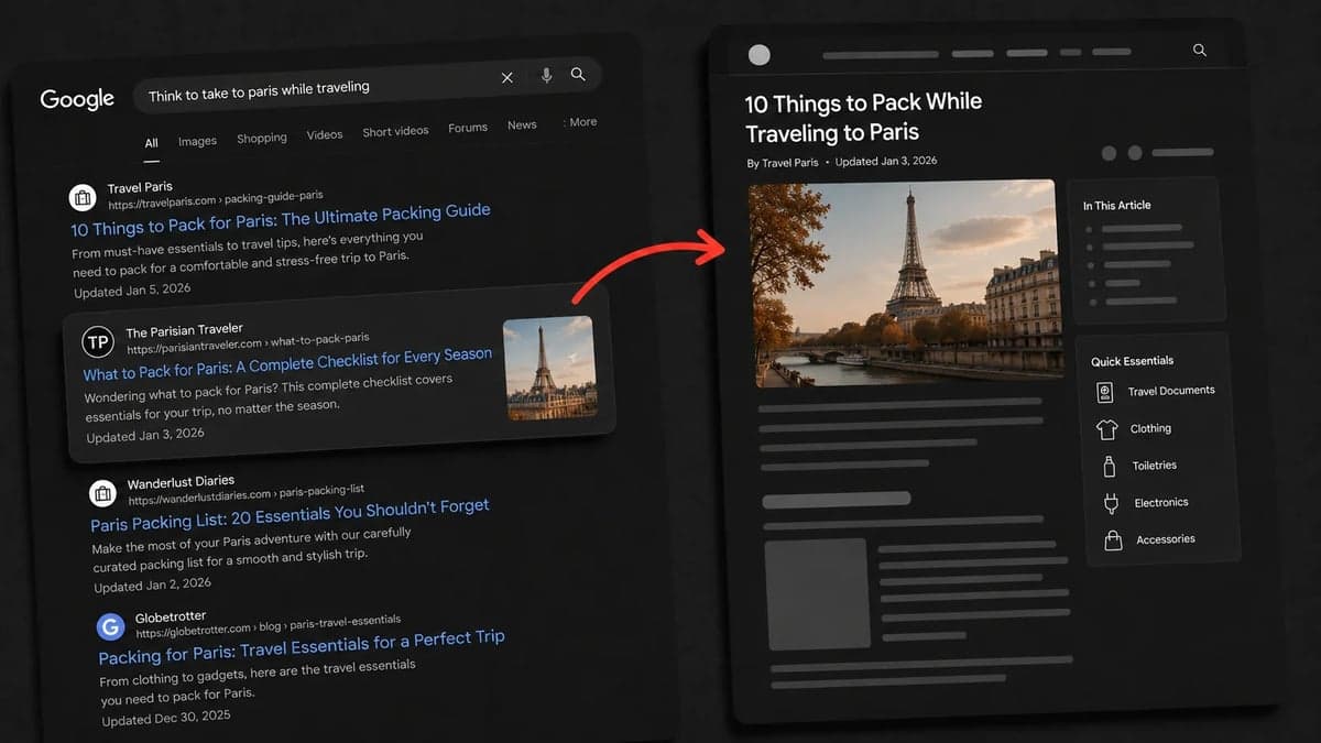 Build a travel blogging site that compounds over time